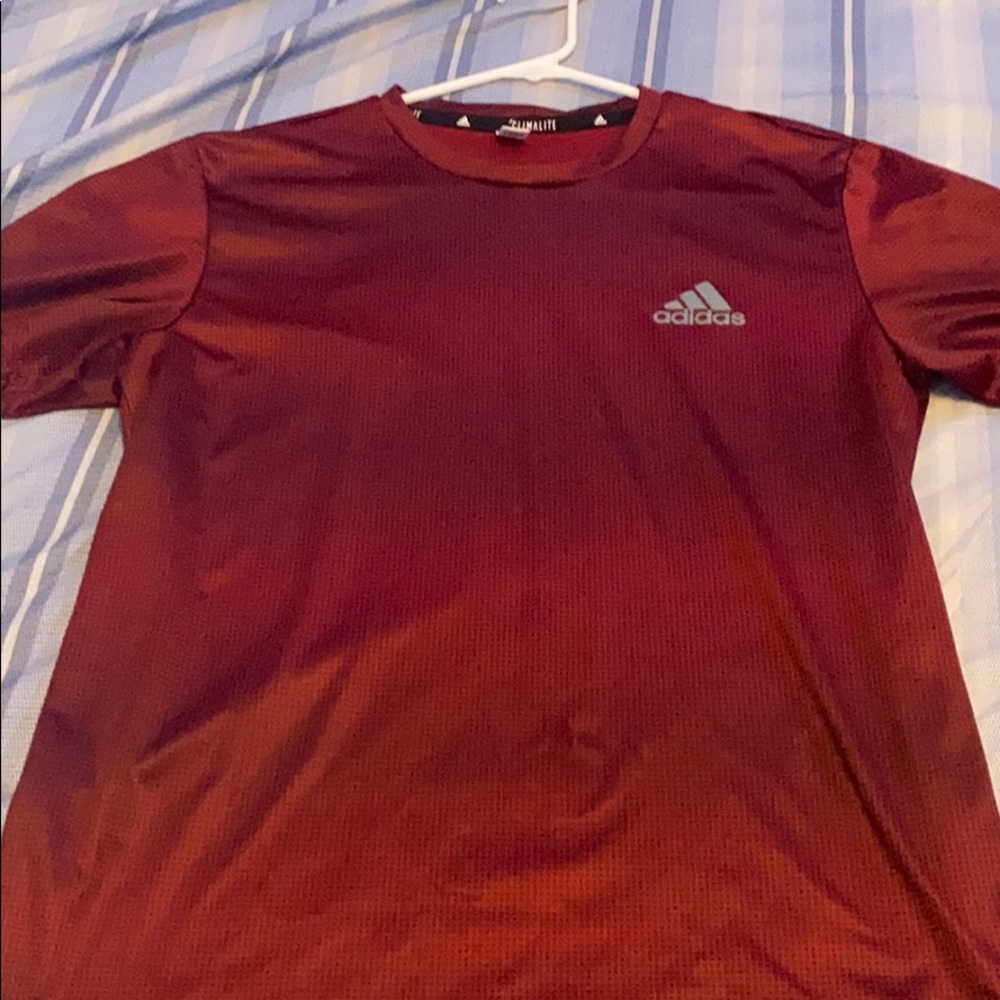 Adidas dark red tee